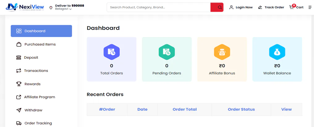 NexiView product features screen